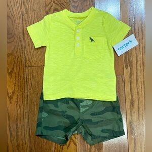 NWT- 6m Carter’s tshirt & shorts set